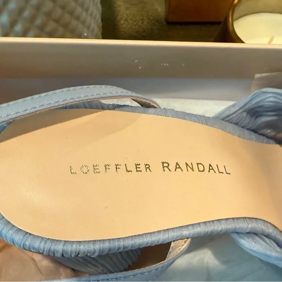 Loeffler Randall Camellia Light Blue Bow Heels, size 8.5. - Picture 6 of 12